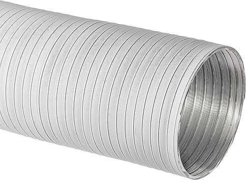 Tubo Alluminio Estensibile Bianco Ø 130mm da 1 MT a 3 MT per Scarico Aria Calda e Aria Fredda - Honorern
