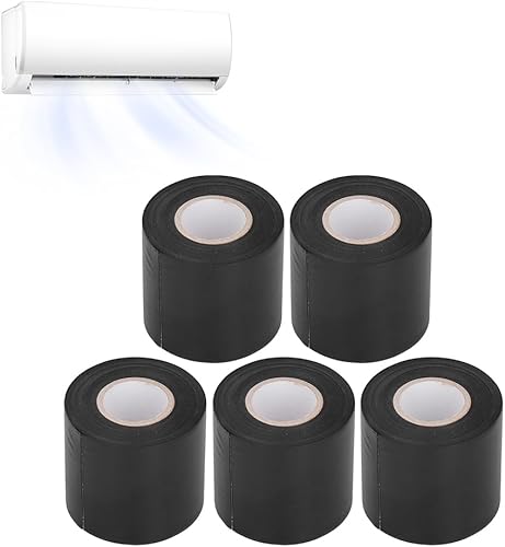 Tissting 5 Pz Nastro Sigillante Per Condotti Aria Condizionata Tubo Rame PVC Condizionatore Cravatta Isolante Cinturino Resistente Allo Strappo Nastro 60 mm Di Larghezza(Grigio) - Honorern