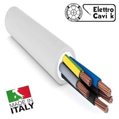 CAVO ELETTRICO FG16OR16 5G6 mm² IN DOPPIA GUAINA PER USO ESTERNO E INTERNO PENTAPOLARE 5 POLI CPR 0,6/1 kV IEMMEQU PROFESSIONALE MADE IN ITALY 10 METRI - Honorern