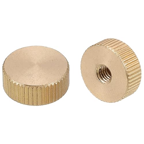 Zigrinato Pollice Dadi, 4pz M5 x D16mm x H6mm Ottone Zigrinato Dado Piatto Testa Ceco Foro Blocco Regolazione Dadi per 3D Stampante Parti - Honorern
