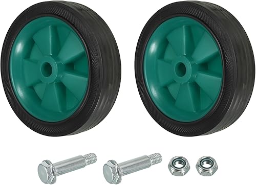 Ruote per Compressore d'Aria da 5 Pollici, 2 Pezzi Ricambio Universale per Ruote di Compressore d'Aria con Foro da 0,5 Pollici per Facilitare La Mobilità, Blu - Honorern