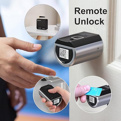 WELOCK SECBN51WIFIBOX3 Serratura smart Serratura Impronta Digitale, con scheda RFID,APP Serratura biometrica con WiFi,serratura elettronica cilindro,serratura con impronta digitale - Honorern