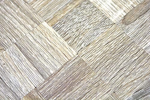 Mos200-2222 - Piastrelle a mosaico autoadesive in alluminio, colore: grigio chiaro - Honorern