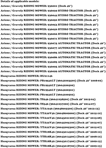 Cinghia per falciatrice realizzata in Kevlar 1/2 'x 106' Sostituire per Toro 108-2716, Ariens 21546607, AYP 405143 584453101, Artigiano 7133156, Husqvarna 532405143 584453101, AYP 46 'Deck, 2007 - Honorern