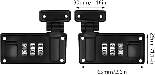 2 cerniere per bagagli con serratura digitale a combinazione a 3 cifre, chiusure fisse di ricambio, accessori di ricambio per borsa degli attrezzi, cassetta degli attrezzi, valigie (bronzo) - Honorern