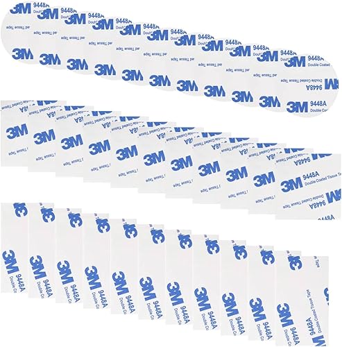 30 Pezzi Pad Biadesivo Extra Forte, Pads Nastro Biadesivo Schiuma, Adesivo 3M Biadesivo Extra Forte Rettangolare & Quadrati & Tondo, Impermeabili per la Casa, Ufficio e Auto - Honorern