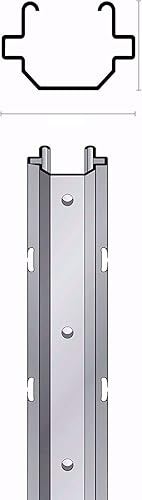 MARRA EDILE SET 5 PEZZI PALO CON ASOLE INTERNE PALI VIGNETO RECINZIONE ACCIAIO ZINCATO H 300 CM - Honorern