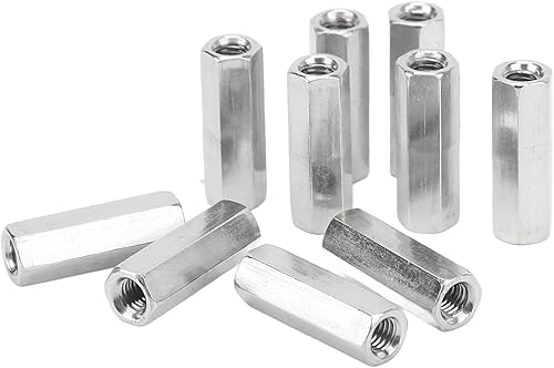 20 Dadi di Accoppiamento Esagonali, M5x0,8 L25mm Connettori per Barre Filettate in Acciaio Inossidabile Resistenti Alla Ruggine, Connettori per Dadi Esagonali di Accoppiamento con - Honorern