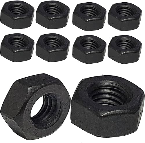 Dadi esagonali in acciaio inox nero DIN934 con finitura annerita dadi di fissaggio (confezione da 10) (M3/3mm) - Honorern