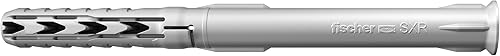 Fischer SXR Tassello nylon grigio senza vite, 100 pezzi, 8 x 120 mm, 506199 - Honorern