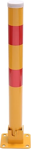 KATSU Barriera Parcheggio Auto Dissuasore Posta Pieghevole Palo di Barriera di Blocco del Parcheggio per Auto, Giallo e Rosso, 60cm Altezza (Gamma Budget) - Honorern