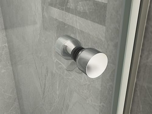 Porta doccia battente saloon interno esterno cristallo 8mm trasparente h195 PERLA Trasparente 8mm, 60 cm - Honorern