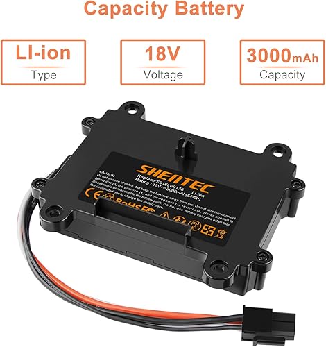 Shentec Batteria agli ioni di litio da 18V, 3000mAh, compatibile con Bosch Indego 350, 400, M 700, M+ 700, S+ 350, S+ 400 robot tosaerba - Honorern