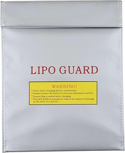 Borsa protettiva per batteria Lipo ignifuga, 220 x 180 mm, Borsa per batteria Lipo ignifuga per ricarica e conservazione, Borsa Lipo resistente alle alte temperature per batteria antideflagrant - Honorern
