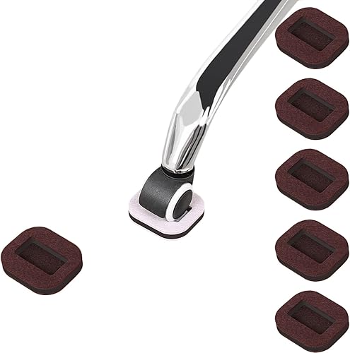 Set di 5 sottobicchieri in feltro con clip Eva, per mobili, mobili, antiscivolo, silenziosi, per la protezione del pavimento in interni (nero) - Honorern