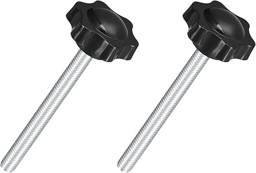 QUARKZMAN 2pz M8 x 80mm Pomelli a Stella, Manopola Serraggio a Forma Esagonale Plastica Vite Manopola Ricambio Serraggio Manuale per Sostituzione Manopola Base Ombrellone - Honorern