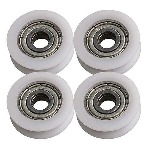 BQLZR 21x5x7mm 625ZZ U-tipo di guida a sfere con cuscinetti a sfere Puleggia Ruote 67KG portanti per porta finestra Stampante per armadietto Confezione da 4 - Honorern
