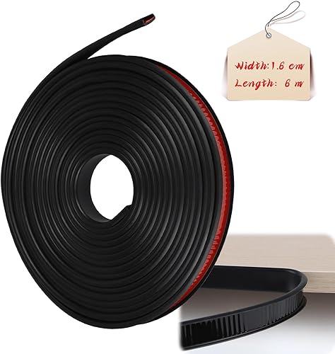 Forma di U Flessibile Bordi per Mobili, Flessibili Strisce U Per Mobili Protezione per Bordi Pieghevole in TPE, Strisce di protezione per bordi in TPE a forma di U (Grigio, 9mmx6m) - Honorern