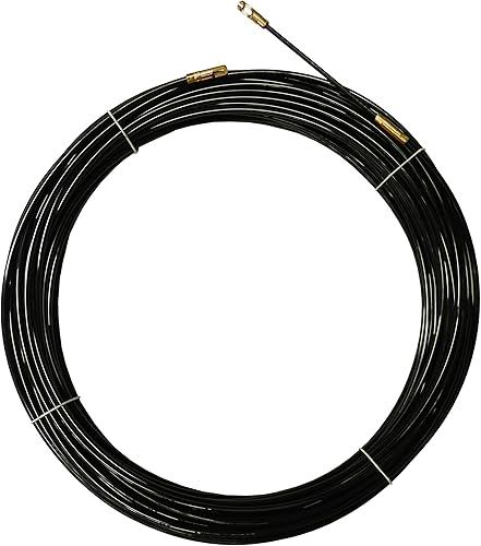 Stak SYN4-020 Sonda tiracavi in nylon, nera, Ø 4 mm, 20 metri, con terminali intercambiabili, Nero - Honorern