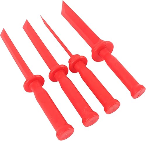 Non Marring, Set di Raschietti a Scalpello in Plastica 4 Pcs, la Sicurezza degli Utensili Rossi Prevenire lo Sciopero - Honorern