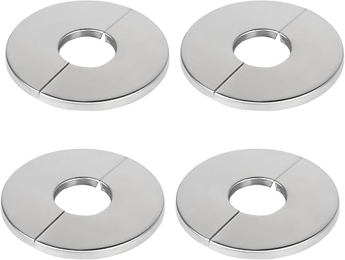 4 Pcs Copri Tubi Termosifoni, Rosetta Acciaio Inox, Copritubo Termosifone, Collari per Tubi di Copertura, Rosetta Copri Foro Muro Per Rubinetti, Tubi, Tubi Del Radiatore(34mm) - Honorern