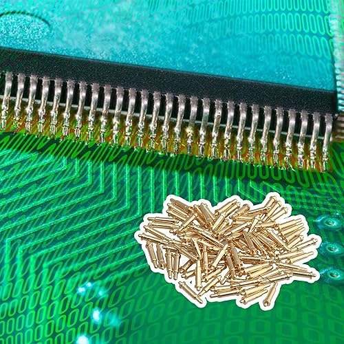 Yibuy 100 x rame+oro placcato doppia testa corrente Pogo pin molla strumento 8 mm - Honorern