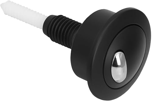 Pulsante per sciacquone, doppio pulsante di scarico, per Siamp, per Optima 49, Twyford e Vitra varie marche di WC, 87 x 48 mm (nero+argento) - Honorern