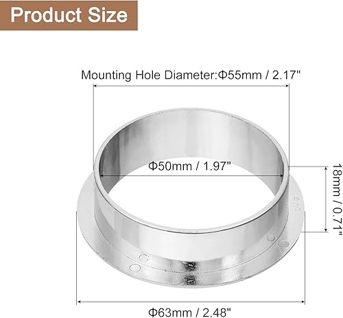 1 Pz 2,17 Pollici (55mm) Passacavi in Nylon per Scrivania, Copertura Foro per Cavi in Plastica, Organizzatore di Cavi per Scrivania o Armadio per Computer, Argento - Honorern