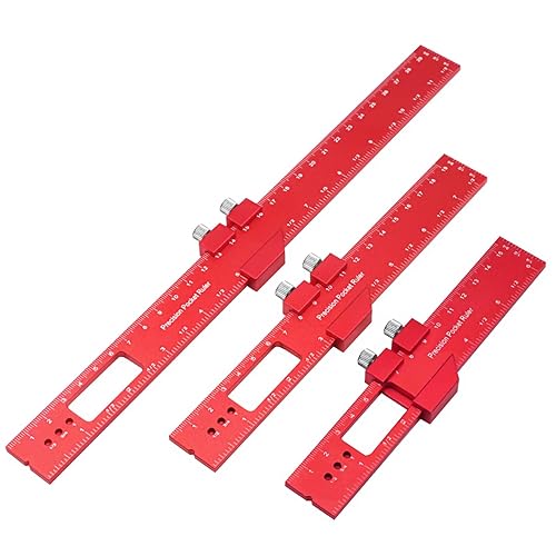 Pocket Woodworking & Tools Metallo Con Pollici & Metrici Indicatori Lavorazione Del Legno Pocket Rule - Honorern