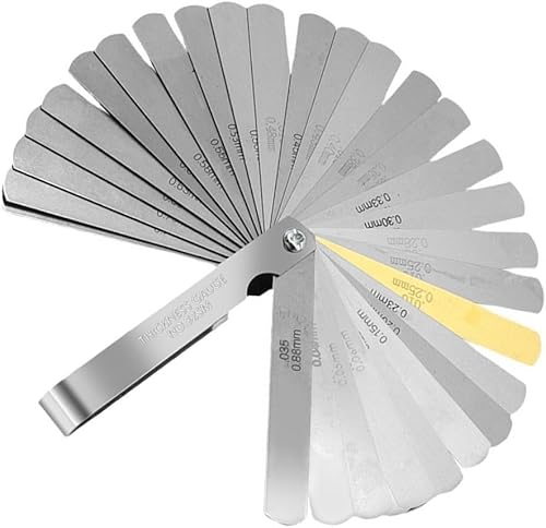 Set spessimetri per regolazione del gioco valvola, 32 lame, metriche e pollici, doppia marcatura - Honorern