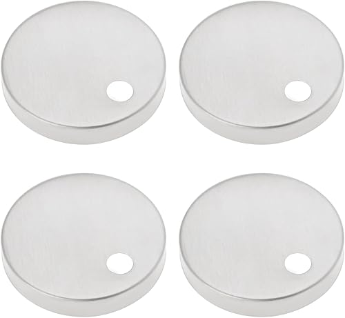 4x Set Di Coperture Decorative Per Cerniera Per Sedile WC Diametro 55 Mm Coperture Per Fissaggio Cerniera Per Sedile WC Inox Set Di Coperture Decorative Per Fissaggio Superiore - Honorern
