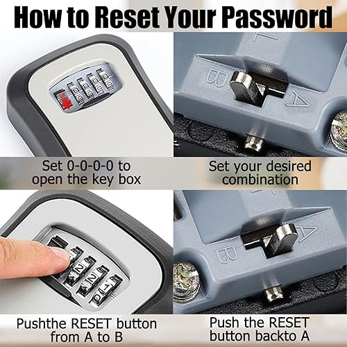 Cassetta di Sicurezza per Chiavi,Cassaforte per Chiavi Montata a Parete,Cassetta di Sicurezza a Chiave Impermeabile,Cassaforte Chiavi da Esterno,Cassetta portachiavi impermeabile e antiruggine - Honorern