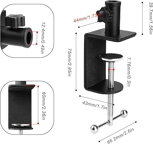 Forte Morsetti a Forma di C, PARFCO 2 Pezzi Morsetto di Apertura, Morsetti, Morsetto a Vite, Morsetto a C in Acciaio Inossidabile per Uffici, Testiera - Honorern