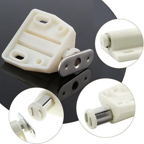 4 Chiusure Magnetica a Scatto per Ante Mobili - Ideali per Porte Pesanti, Armadi e Cassetti - Chiusure Magnete a Molla e a Spinta - Facili da Usare e Installare - Honorern