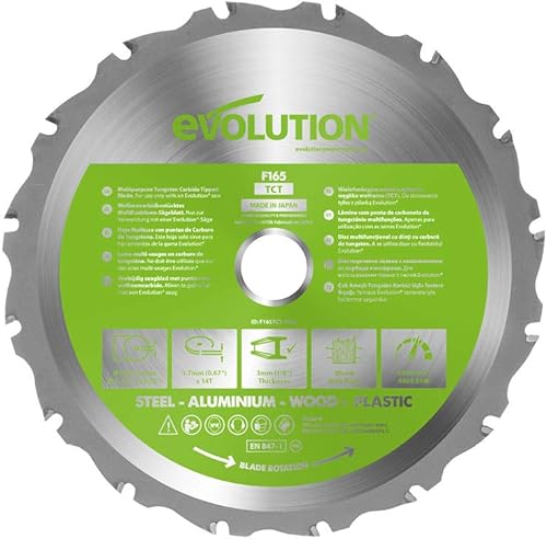 Evolution Lama Multimateriale per Tagliare Legno, Metallo e Plastica, Argento, 165 mm - Honorern