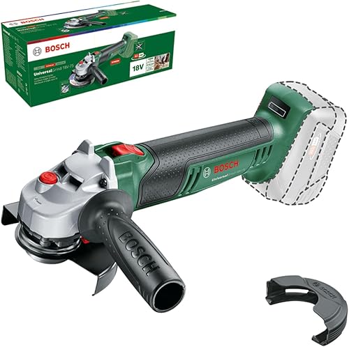 Bosch Home and Garden Minismerigliatrice angolare a batteria UniversalGrind 18V-75 (senza batteria; per smerigliatura, taglio, spazzolatura e levigatura di vari materiali; diametro 115 mm) - Honorern