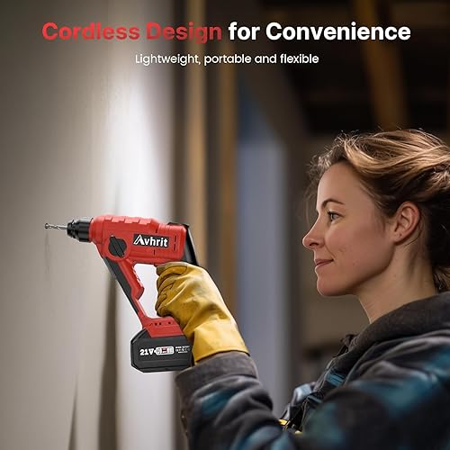 Tassellatore a Batteria da con Motore Senza Spazzole, Trapano a Percussione con 2 Batteries da 4,0Ah, Martello Perforatore 1,6J SDS Plus, Ideale per la casa e il fai da te - Honorern