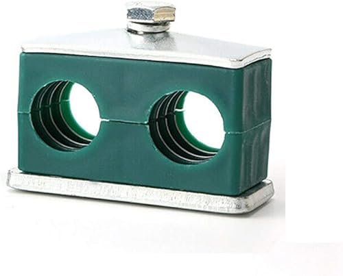 2 morsetti per tubi idraulici standard a doppio foro in plastica per metallurgia, petrolio, industria chimica (diametro esterno: 10 mm) - Honorern