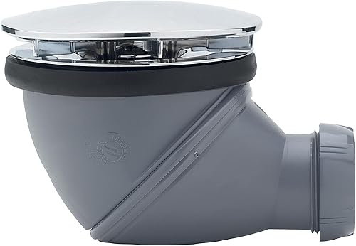 Wirquin 30723674 James D90 - Piletta per doccia con uscita orientabile a 360° e cupola cromata, cromata - Honorern