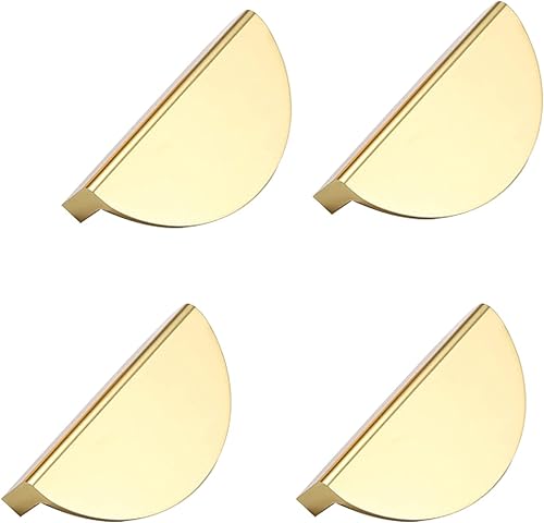 4 Pezzi Maniglie per Ante Armadio in Metallo Oro, Maniglie Della Cucina in Lega di Alluminio Oro, per la Casa Cucina Mobili da Ufficio, Comodino, Cassettiera, Armadietti, Armadi (Viti Incluse) - Honorern