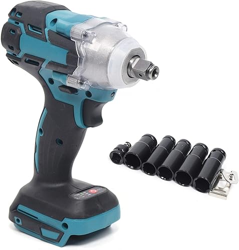 Avvitatore a batteria senza brushless, 18 V, 1/2', a cricchetto, quadrato, 520 Nm per Makita - Honorern