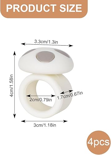 4 Pezzi Paraurti Maniglia Della Porta,Silicone Anti Protettori Maniglia Della,Silicone Ferma Porta,Fermaporta,per Proteggere le Pareti e Impedire Danni Alle Pareti, per Case,Scuole, Uffici (Bianco) - Honorern