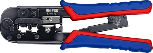 Knipex Pinza per Connettori Modulari Tipo 'Western' Brunita, Rivestiti in Materiale Bicomponente 190 Mm (Confezione Self-Service/Blister) 97 51 10 Sb - Honorern