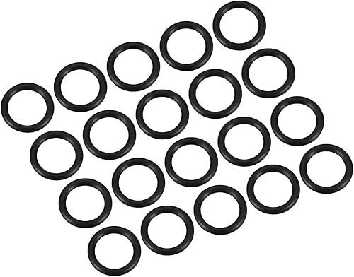 26mm x 19mm x 3.5mm Nitrile Gomma O-Rings x 20pz Rotondo Guarnizione Rondella per Rubinetto Idraulica Riparazione Sigillatura Connessione [Nero] - Honorern