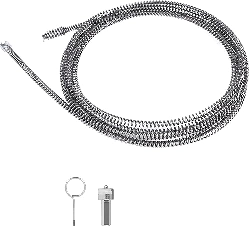 Sonda sturatubi, ø10mm x 3m con Adattatori Elettrici, Albero per la Pulizia dei Tubi, Efficiente Pulitore dei Tubi, Sgorgante Professionale Scarichi, Stura Lavandini e Scarichi - Honorern
