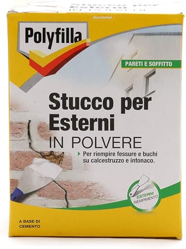 STUCCO PER ESTERNI, a base di cemento, per il riempimento su crepe fessure e buchi di calcestruzzo intonaco, in Polvere 5KG - Honorern