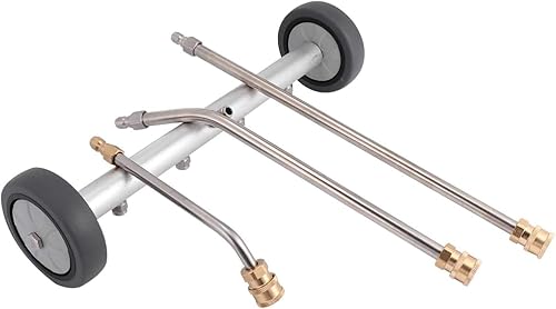 Scopa ad Acqua per Idropulitrice,con 3 Aste di Prolunga,Pulitore per Sottoscocca,4000 PSI(Grigio) - Honorern