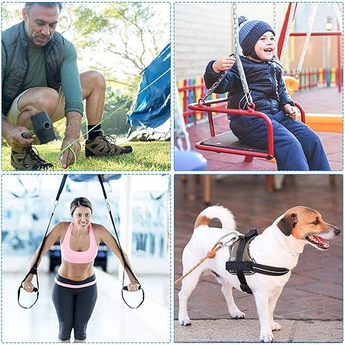 8pcs 304 In Acciaio Inox Collegamenti Rapidi M6 M4 Blocco Moschettone Clip Rapido Catena Connettori Heavy Duty D Forma di Blocco Clip Arrampicata Gancio - Honorern