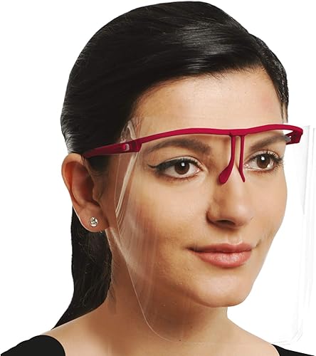 Visierino Face Shield Protezione completa bocca, naso, occhi, antibatterica, montatura degli occhiali, protezione professionale - Honorern