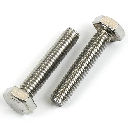 Vite esagonale DIN 933, materiale: acciaio inox V2A (25 pezzi) (DIN 933/ISO4017 Sim. UNI 5739) si adatta ai vostri progetti per il collegamento di parti in plastica, legno e metallo (M6X70) - Honorern